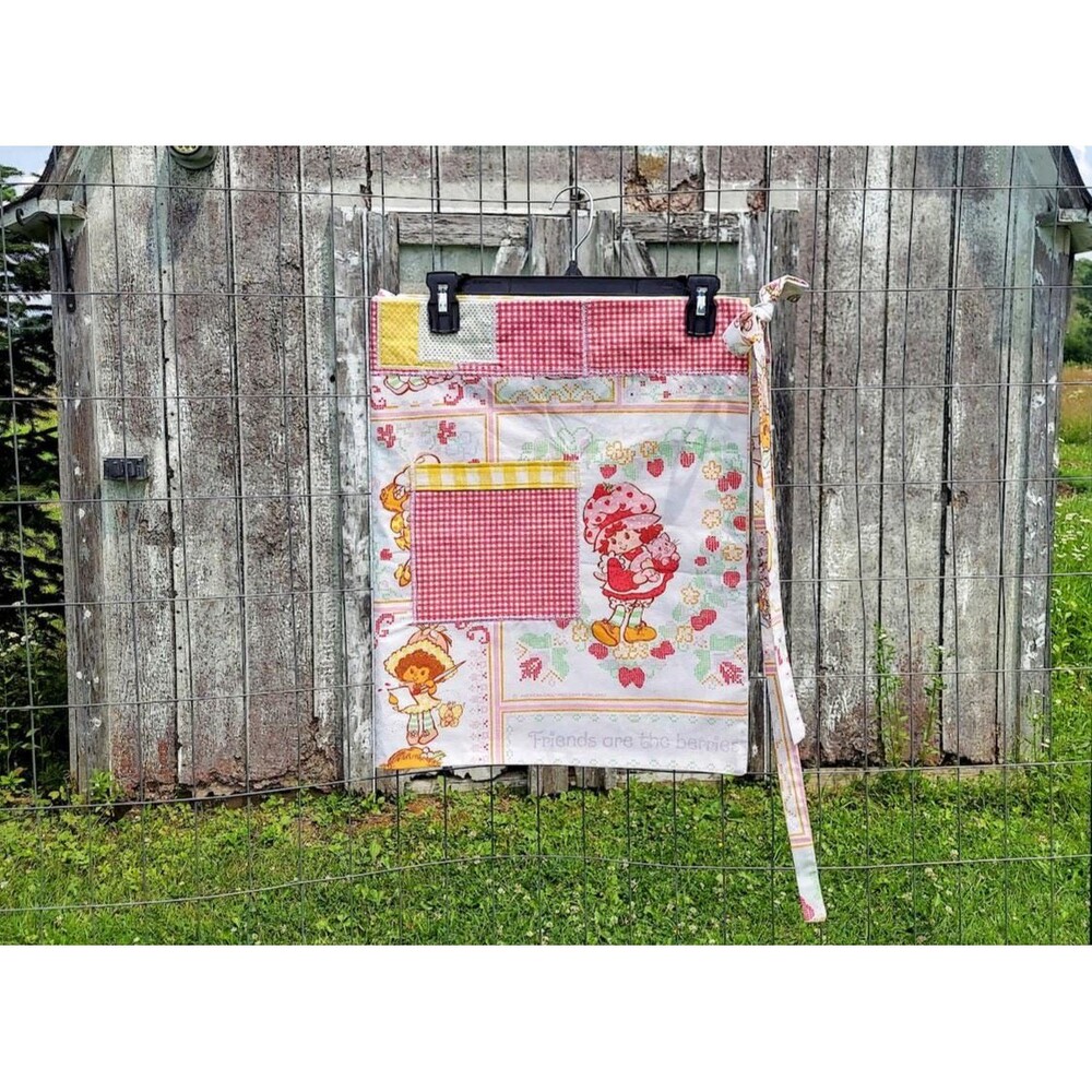 Upcycled Strawberry Shortcake Patchwork Wrap Skirt S M